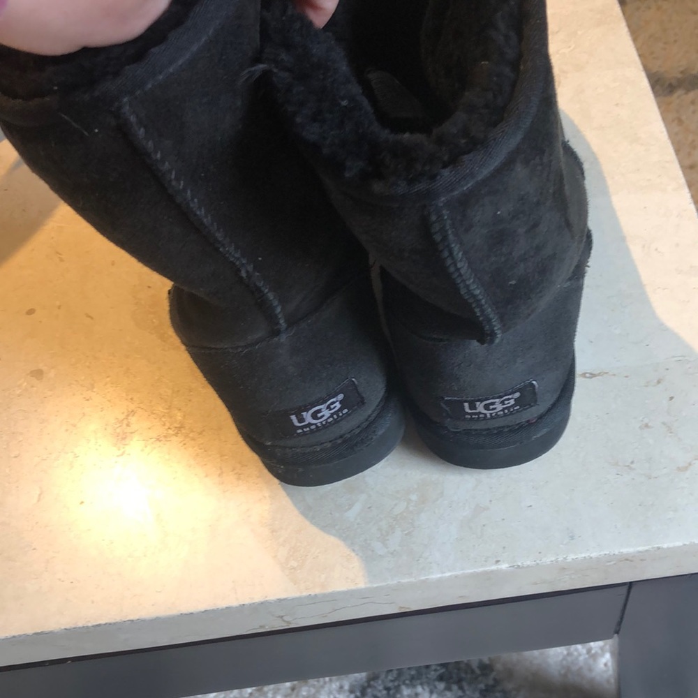 Black Ugg Boots size 8 (worn)